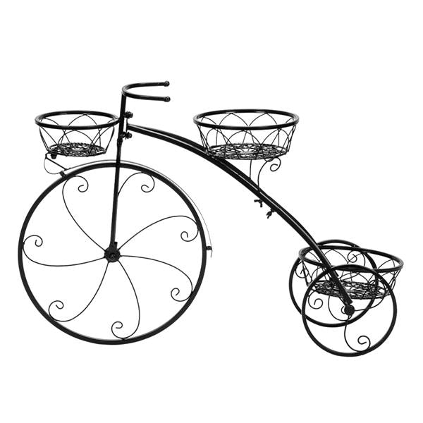 Paint Bicycle Shape 3 Plant Stand Black