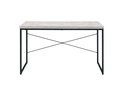 ACME Jurgen Desk, Antique White & Black