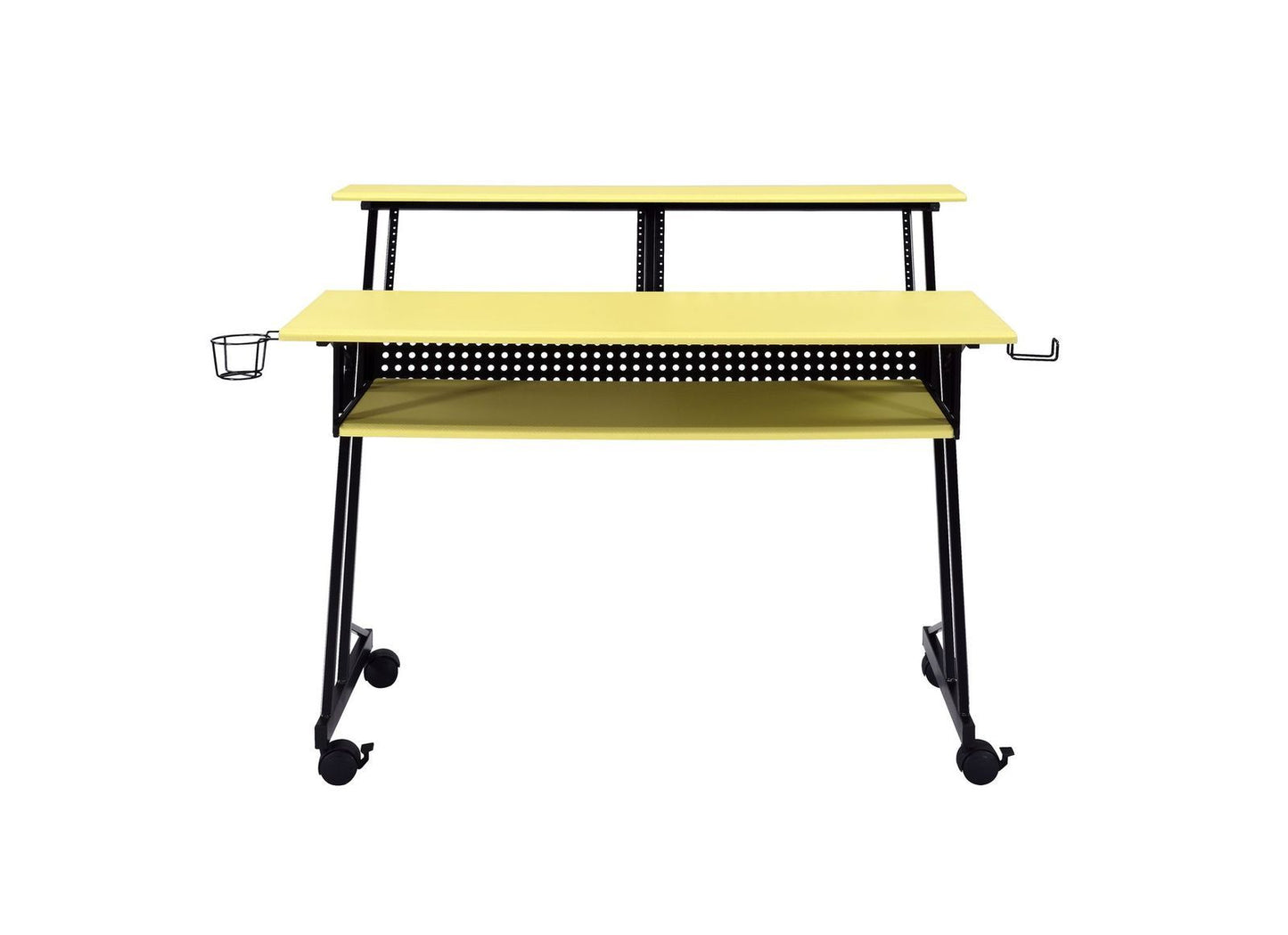 ACME Suitor Computer Desk, Yellow & Black