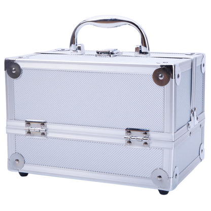 SM-2176 Aluminum Jewelry Box - 9"x6"x6", Silver