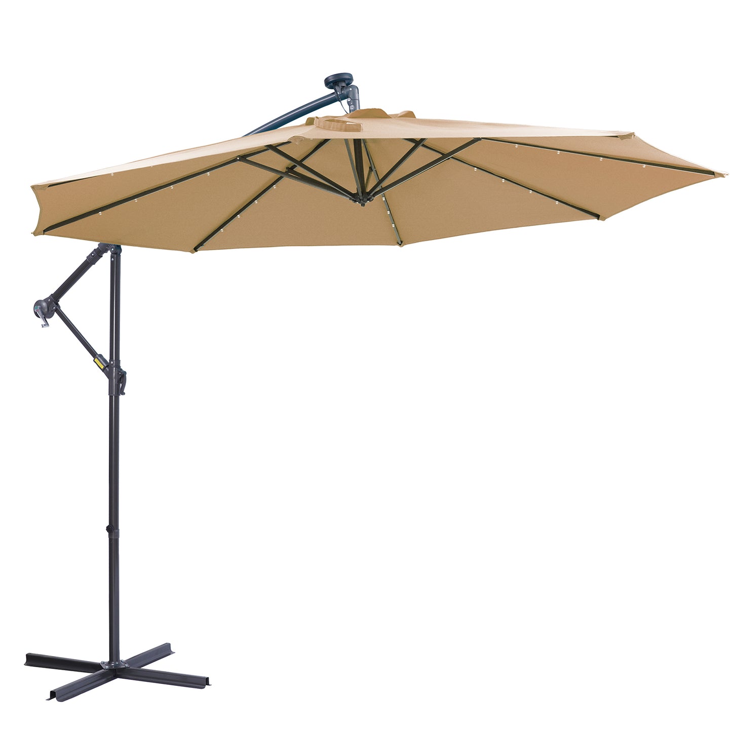 Solar LED Patio Umbrella - Cantilever, Offset