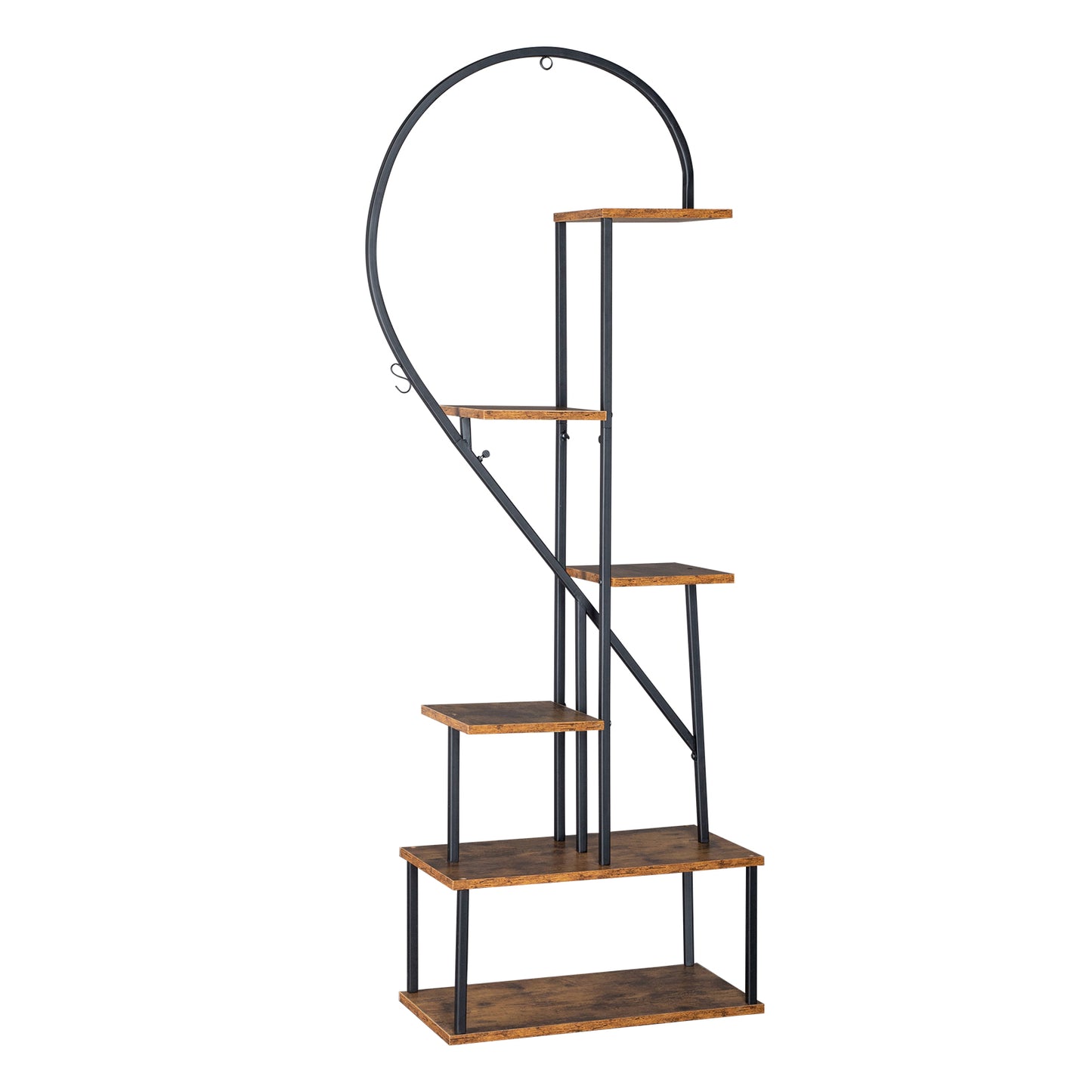 Artisasset 6-Layer Half Heart Iron Plant Stand