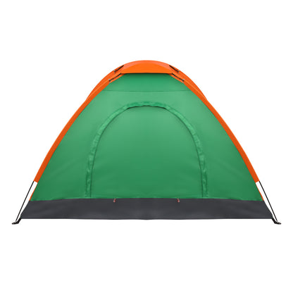 2-Person Waterproof Dome Tent - Orange and Green