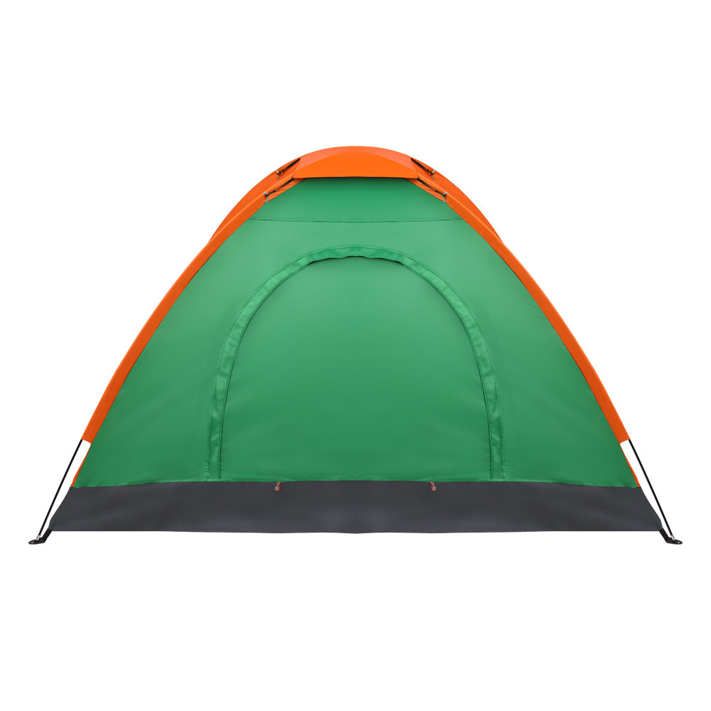 2-Person Waterproof Dome Tent - Orange and Green