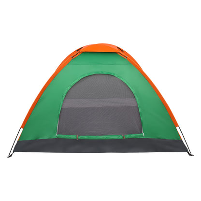 2-Person Waterproof Dome Tent - Orange and Green