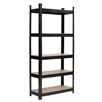 5-Tier Heavy Duty Metal Shelving Rack - Black