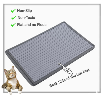 Cat Litter Mat - 21" x 14", Grey