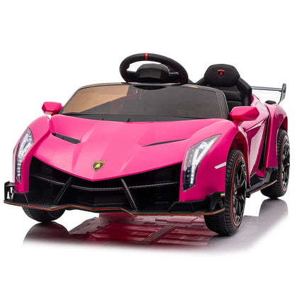 LEADZM 12V Lamborghini Sports Car - Pink, Remote Control