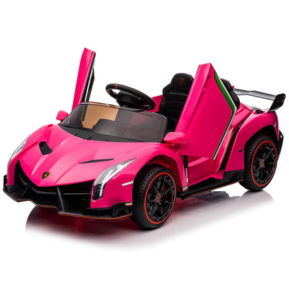 LEADZM 12V Lamborghini Sports Car - Pink, Remote Control