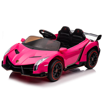 LEADZM 12V Lamborghini Sports Car - Pink, Remote Control