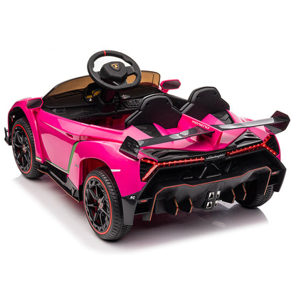 LEADZM 12V Lamborghini Sports Car - Pink, Remote Control