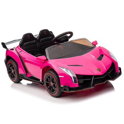 LEADZM 12V Lamborghini Sports Car - Pink, Remote Control