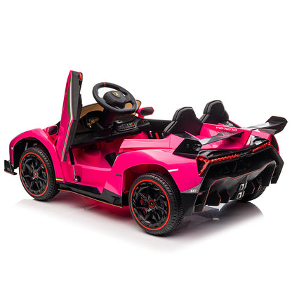 LEADZM 12V Lamborghini Sports Car - Pink, Remote Control