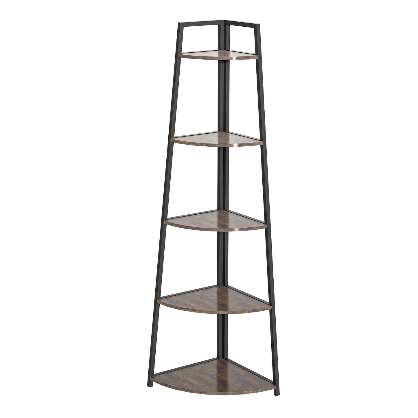 5-Tier Corner Bookshelf - Ladder Shelf for Small Spaces