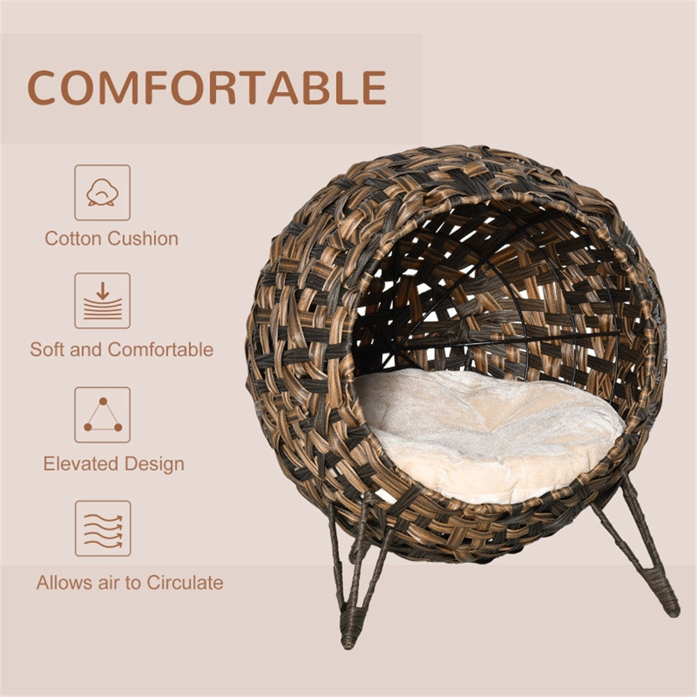 Beige Cat Bed - Cozy and Comfortable