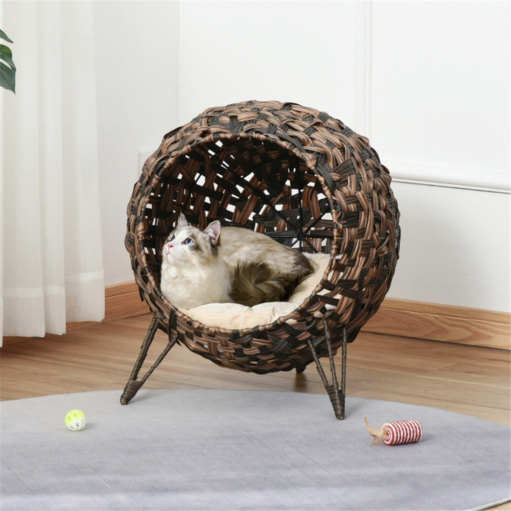 Beige Cat Bed - Cozy and Comfortable