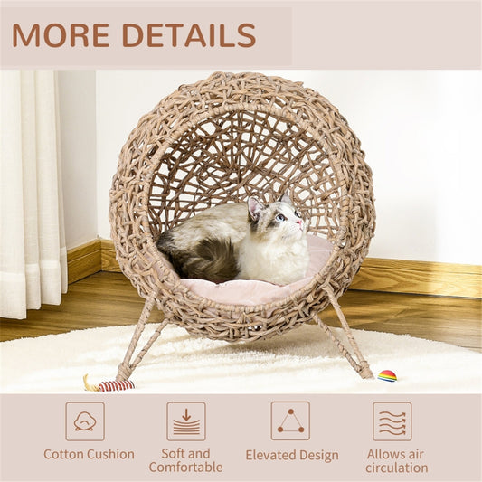 Beige Cat Bed - Cozy and Comfortable