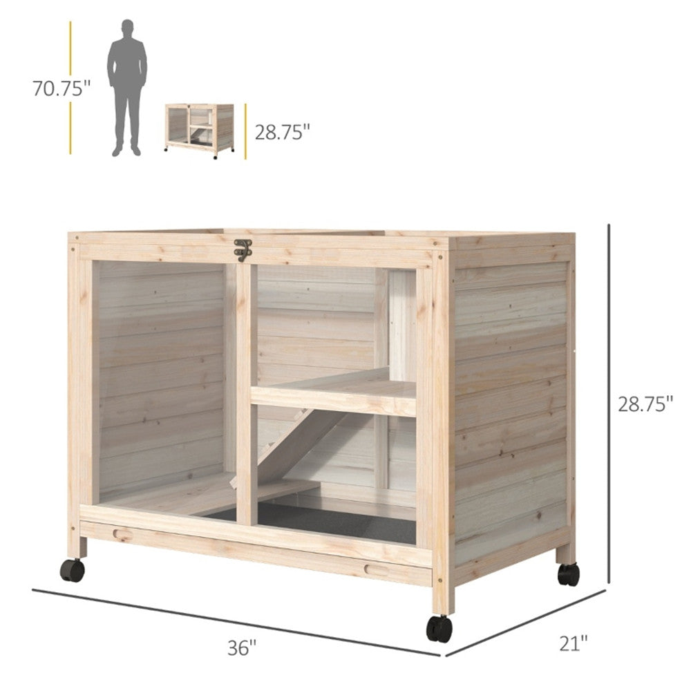 Pet Cage - Wood Rabbit Hutch