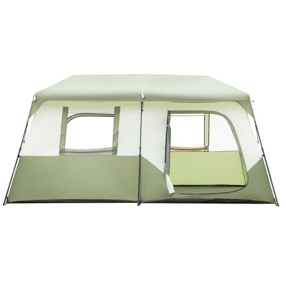 8-Person Camping Tent - Quick Setup, Rainfly, Windproof