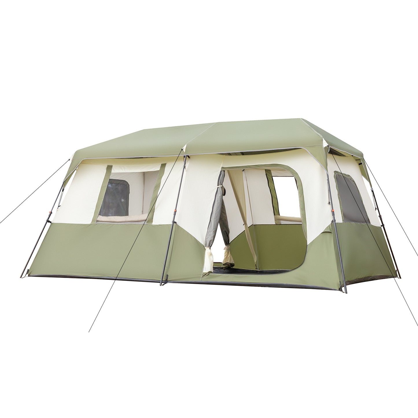 8-Person Camping Tent - Quick Setup, Rainfly, Windproof