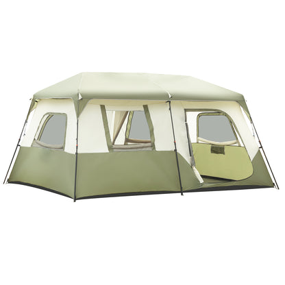 8-Person Camping Tent - Quick Setup, Rainfly, Windproof