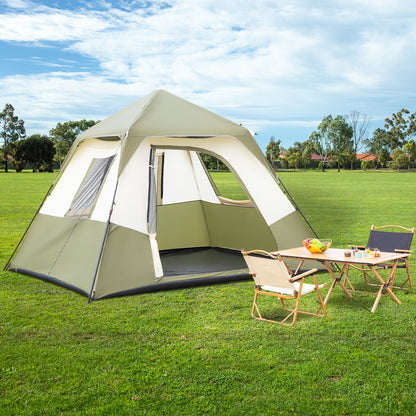 6-Person Camping Tent - Quick Setup, Rainfly, Carry Bag