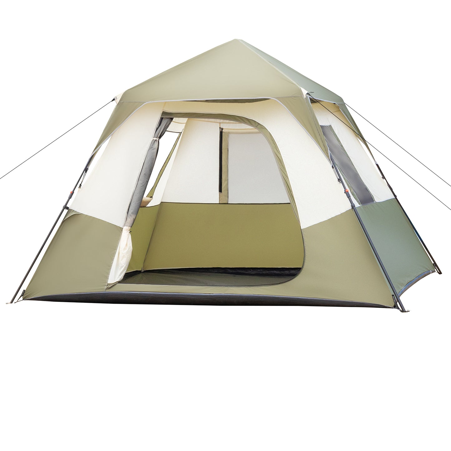 6-Person Camping Tent - Quick Setup, Rainfly, Carry Bag