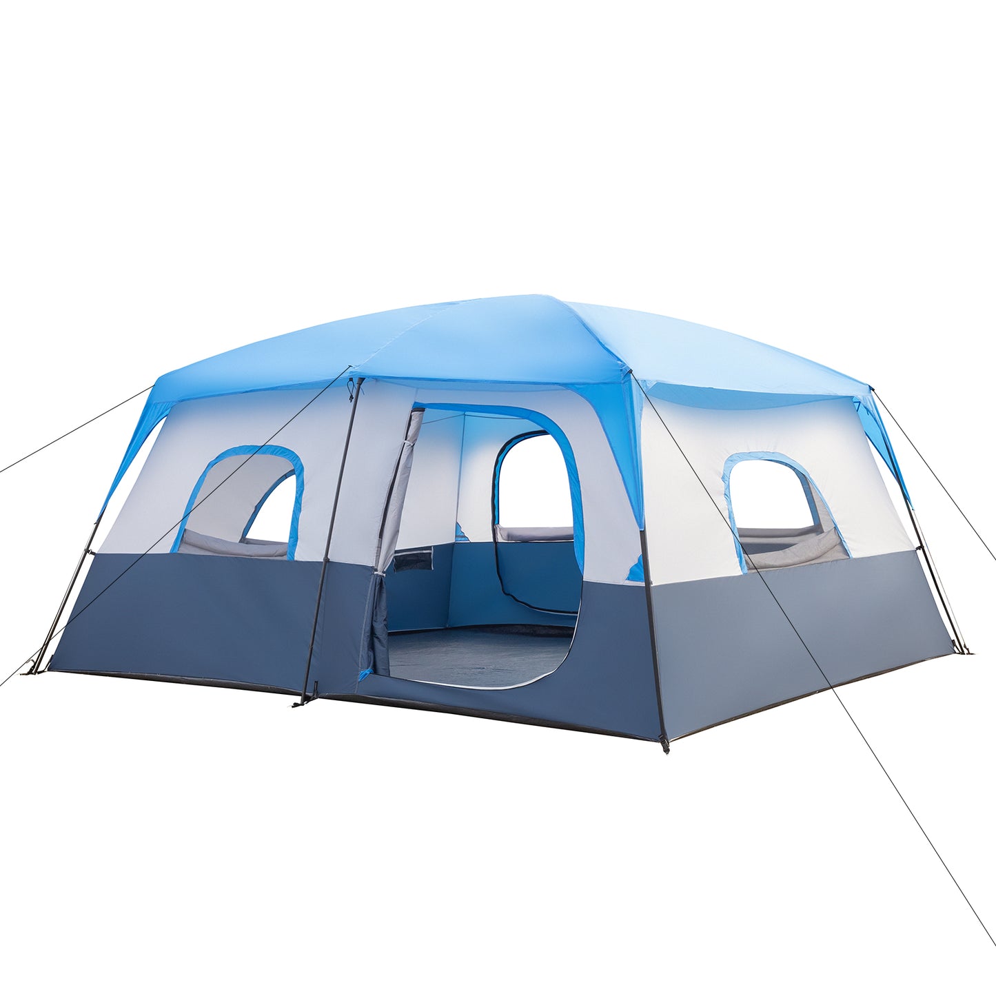 14-Person Camping Tent - Dark Blue and White