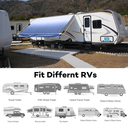 RV Awning Fabric Replacement - 15' 2", Heavy Vinyl Coated Polyester