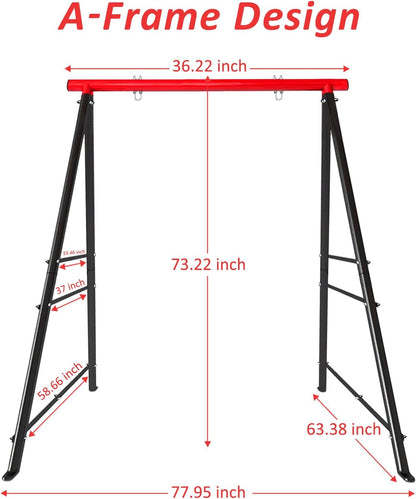 Porch Swing Frame - Heavy Duty A-Frame, 550lbs Capacity