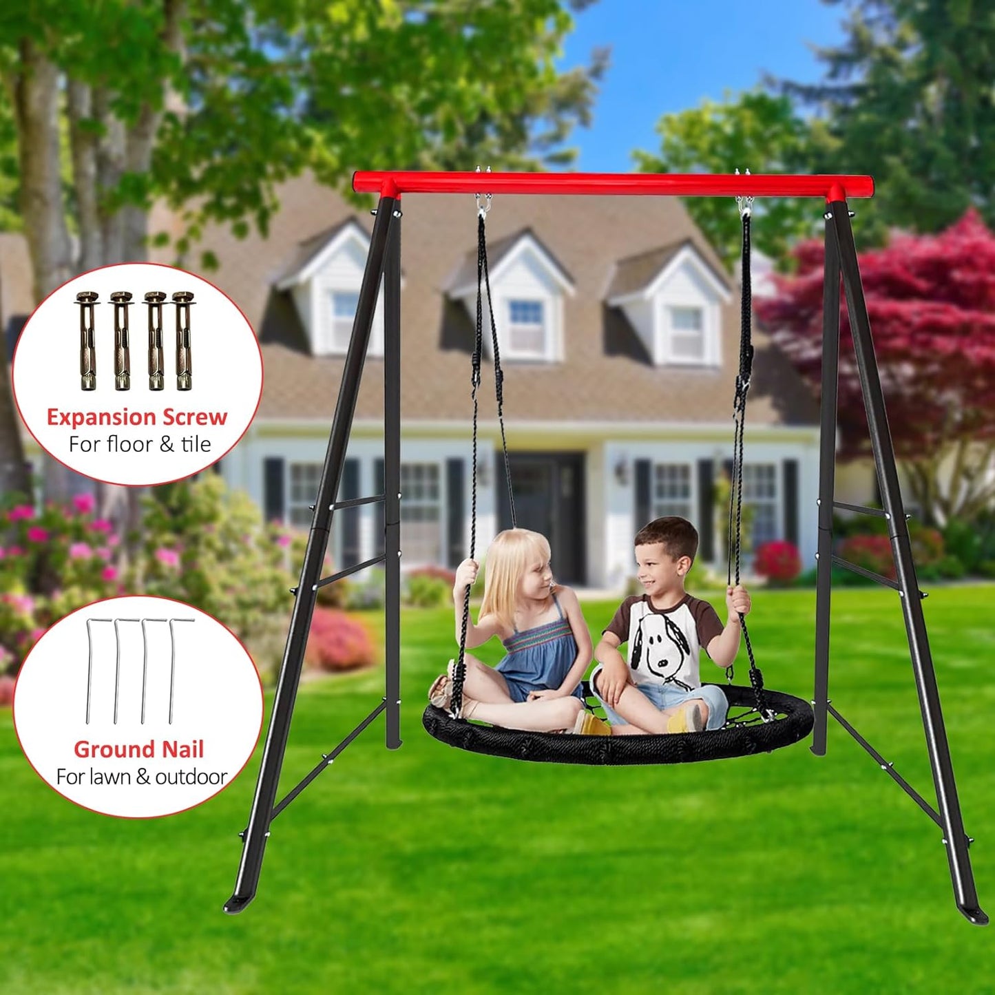 Porch Swing Frame - Heavy Duty A-Frame, 550lbs Capacity