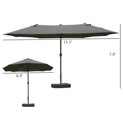 Outdoor beach umbrella/Double-Sided Market Umbrella