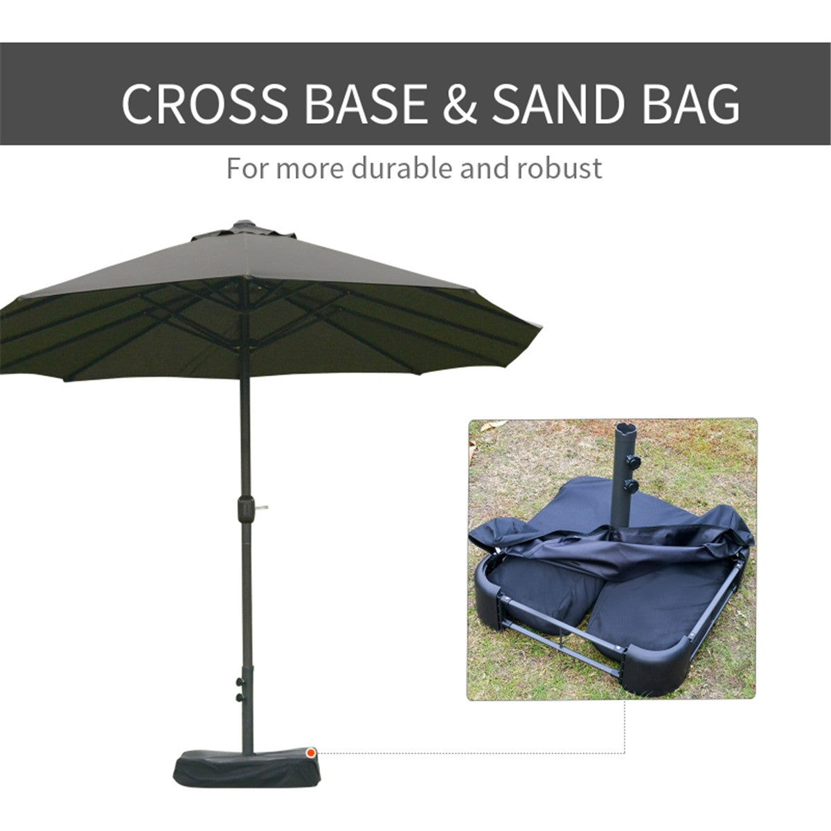 Outdoor beach umbrella/Double-Sided Market Umbrella