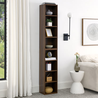 8-Tier Rack - Adjustable Shelves, Slim Storage Cabinet