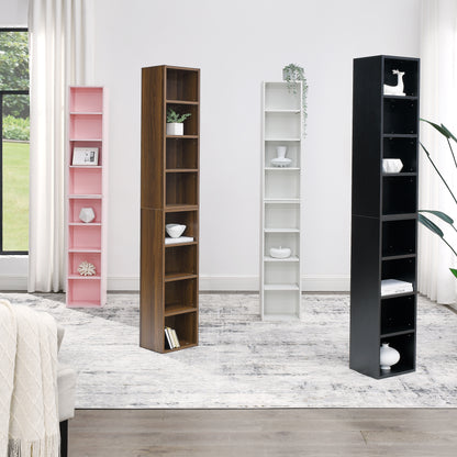 8-Tier Rack - Adjustable Shelves, Slim Storage Cabinet