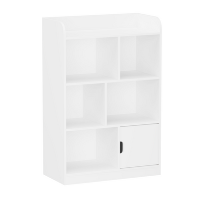 Kids Bookcase - 6 Compartments, Shelves, and Cube Organizer