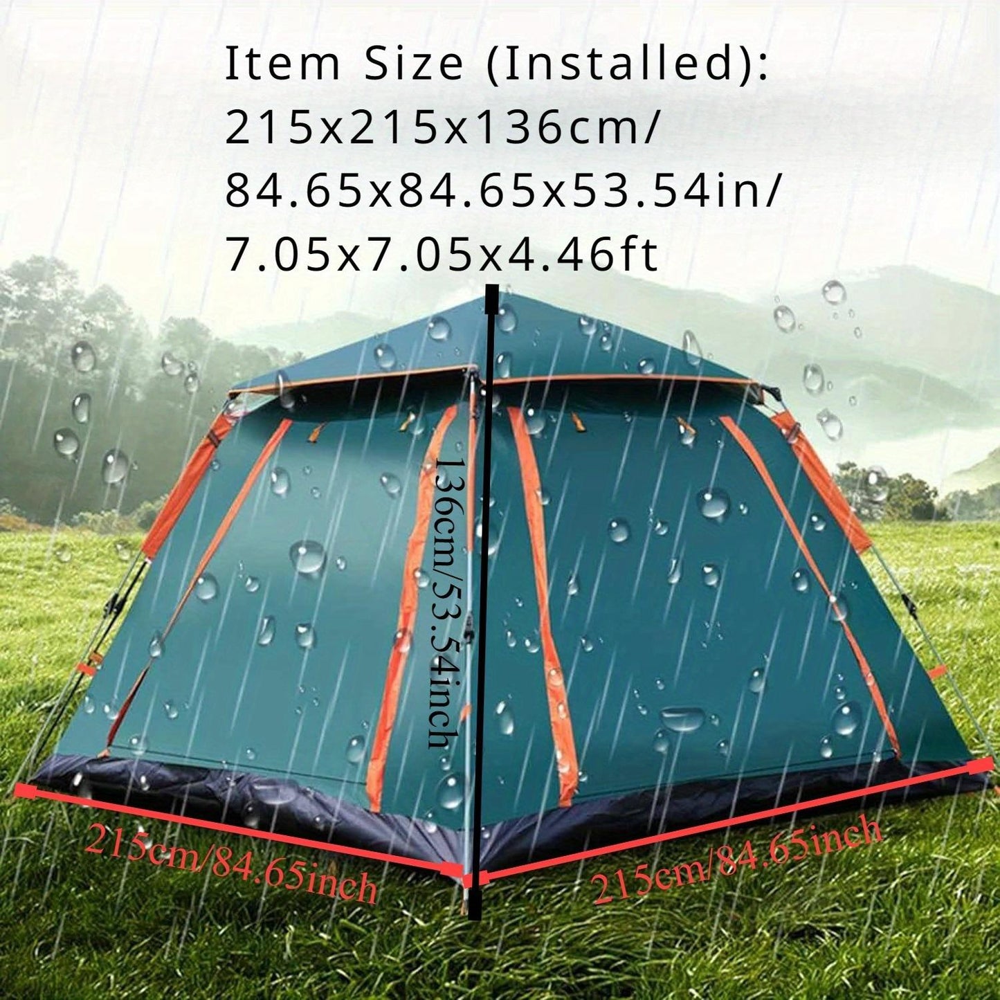 2-3 Person Camping Tent - Waterproof with Mosquito Nets