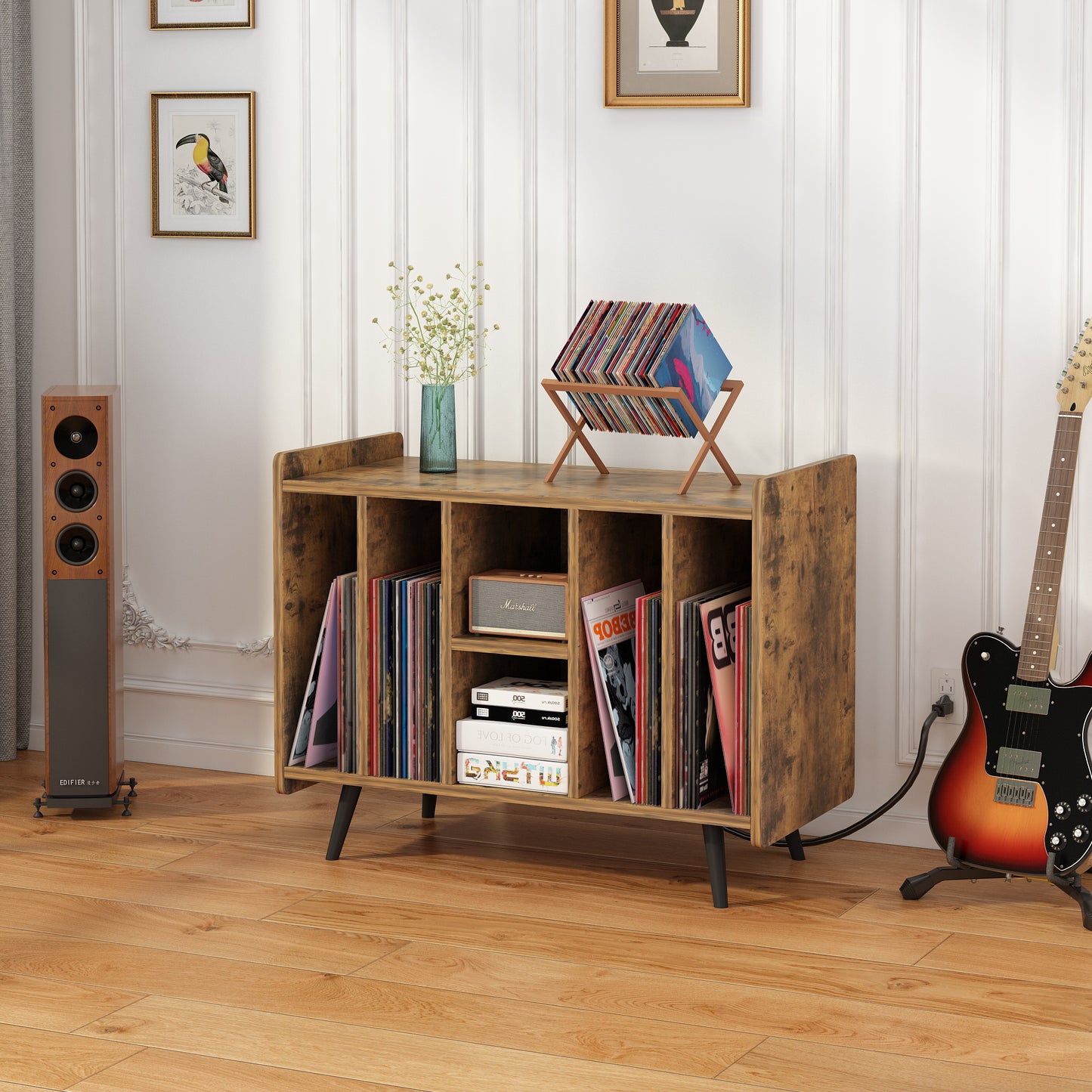 Record Player Stand - Turntable Stand with Album Storage