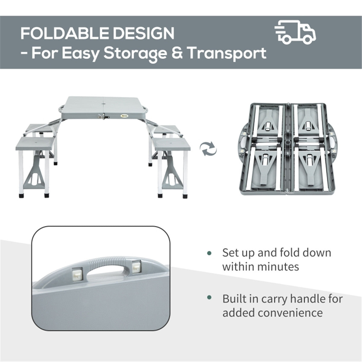 Portable Camping Table and Chairs /  Dining Table