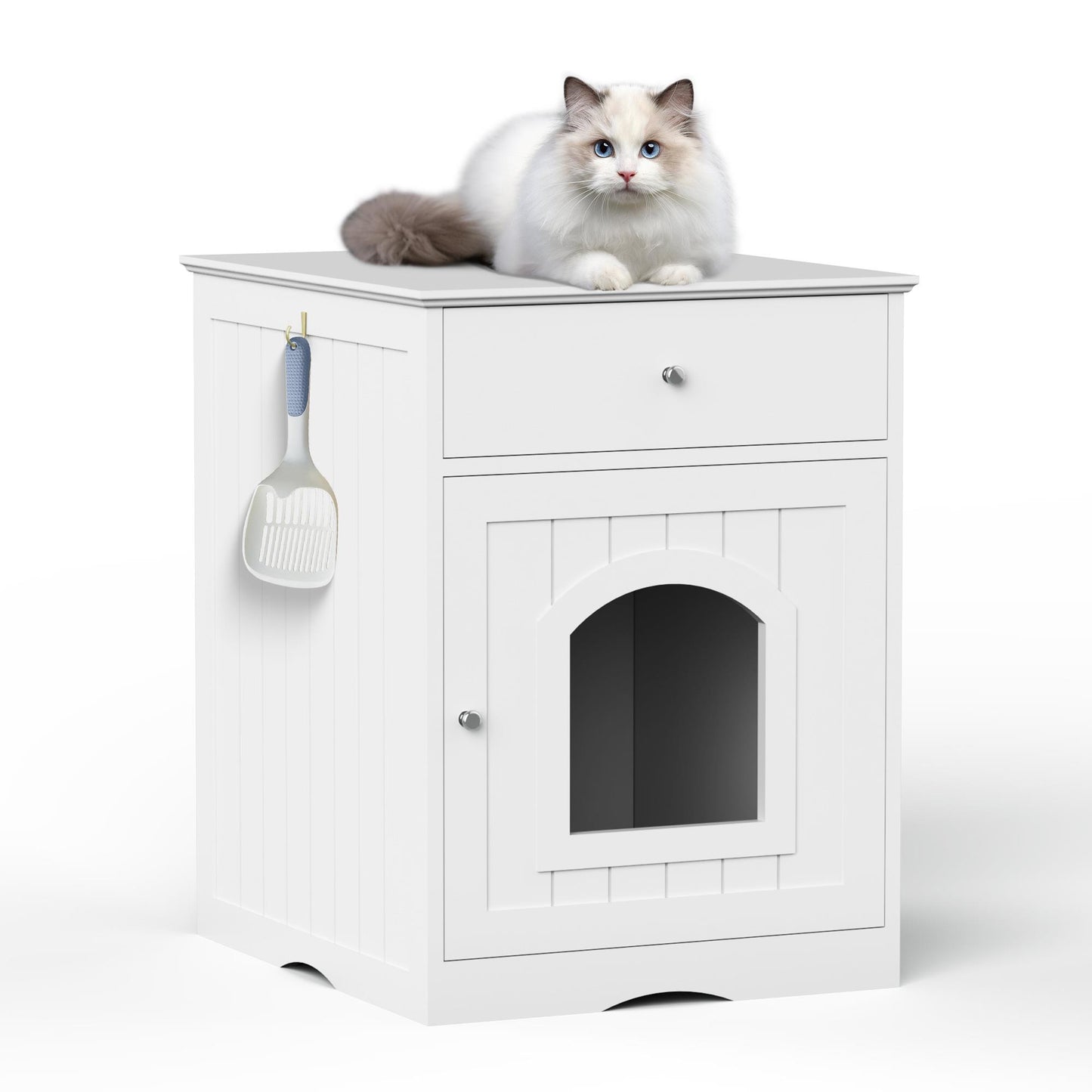 Wooden Pet House - Cat Litter Box Enclosure