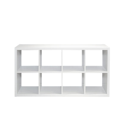 8-Cube Organizer - Open Back Shelves, 2x4 Bookcase