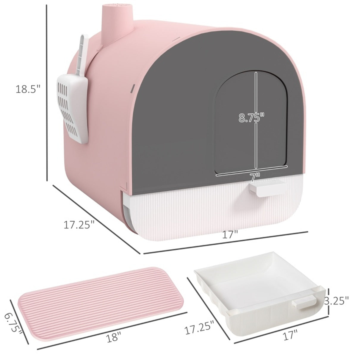 Fully Enclosed Cat Litter Box/Cat Litter Box