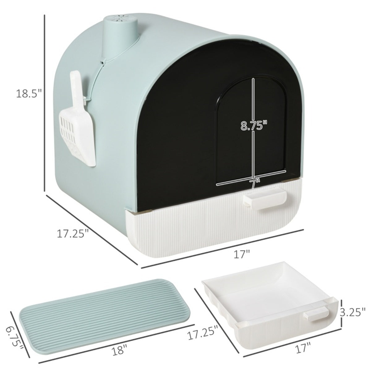 Fully Enclosed Cat Litter Box/Cat Litter Box