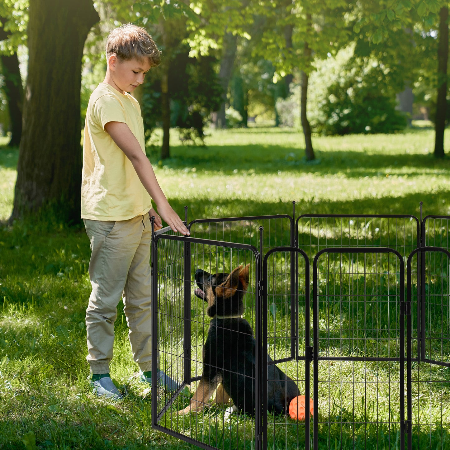 32" Dog Playpen - 8 Panels Metal Fence