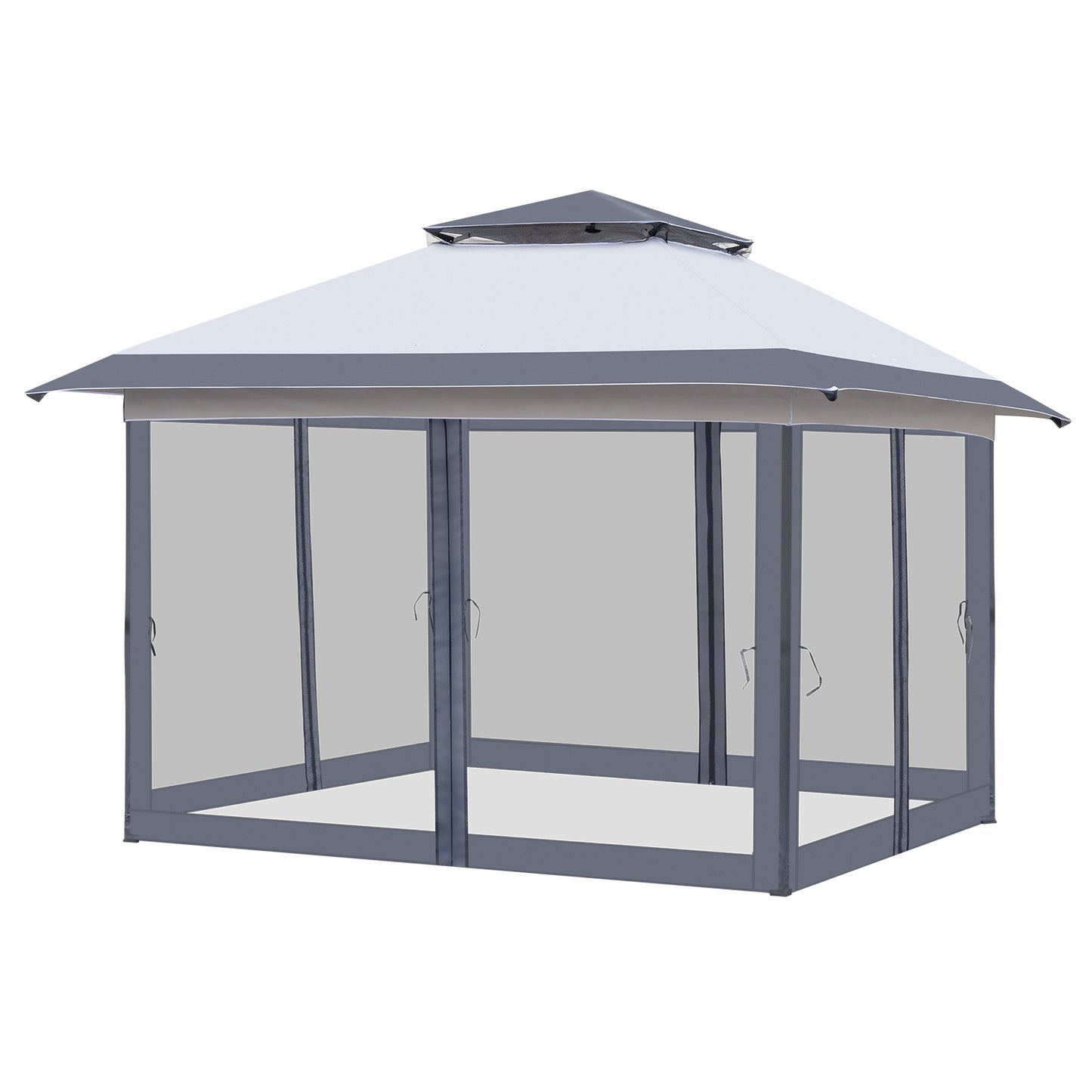 2' x 12' Outdoor Pop-up Canopy with 4 Sidewalls Grey