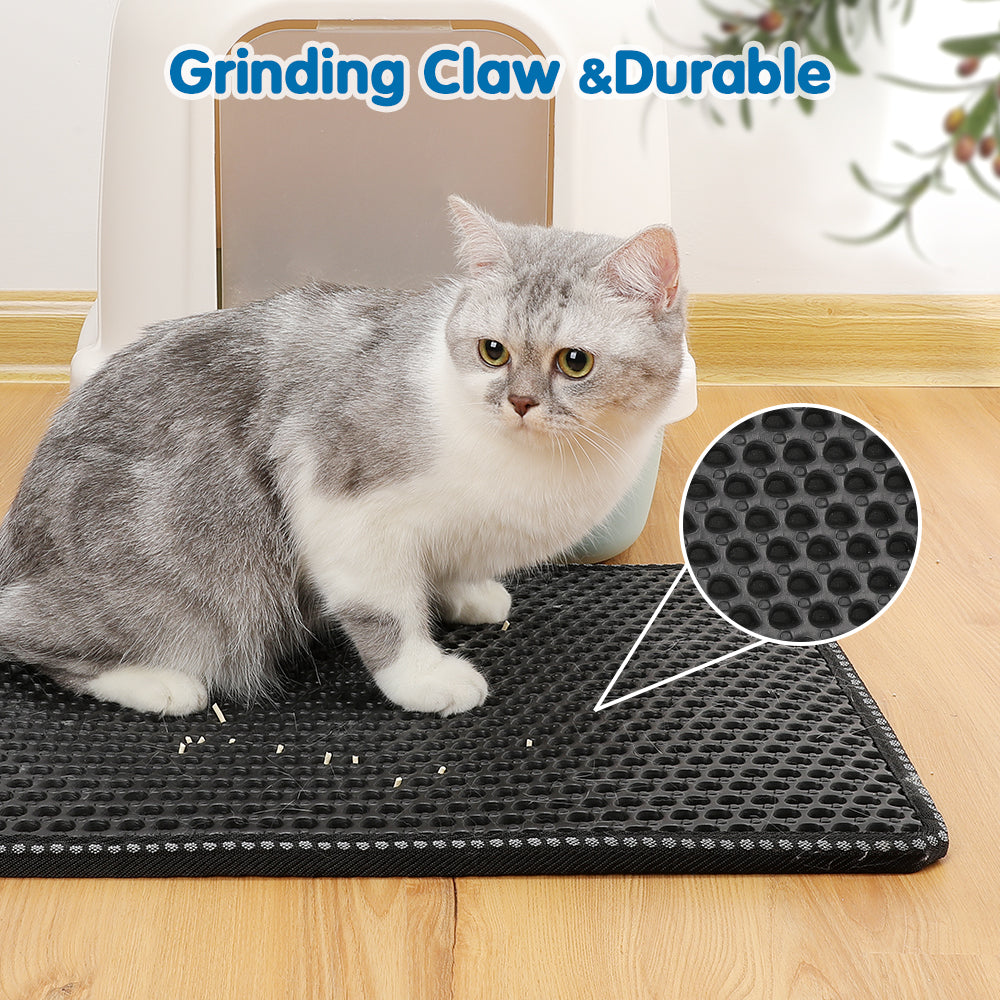 Cat Litter Mat - 21" x 14" Black