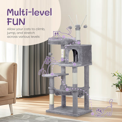 57" Cat Tree - Tower with Condo and Scratching Posts