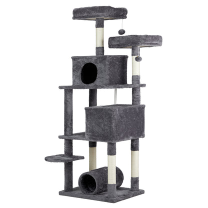 65" Cat Tree - Multi-Level Tower with Condos and Scratching Posts