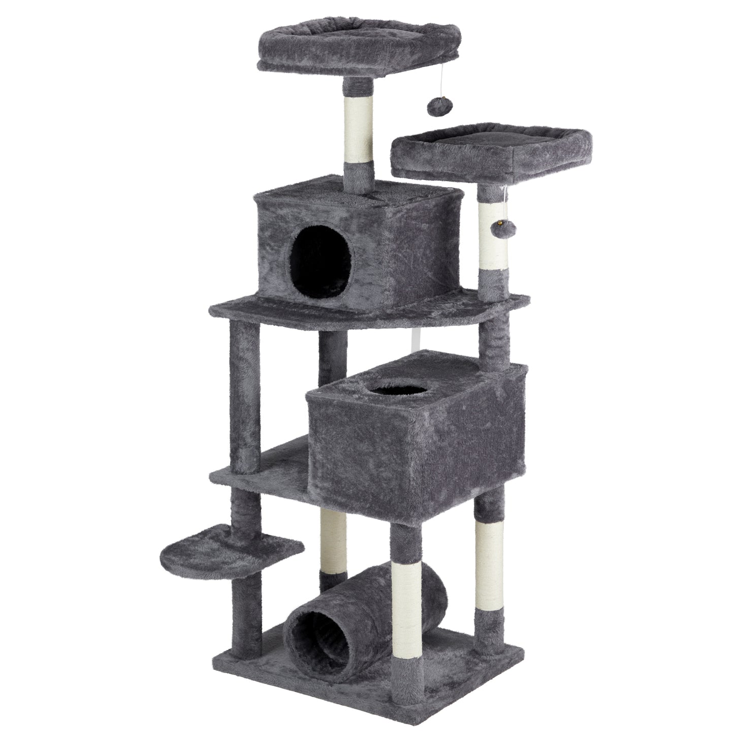 65" Cat Tree - Multi-Level Tower with Condos and Scratching Posts