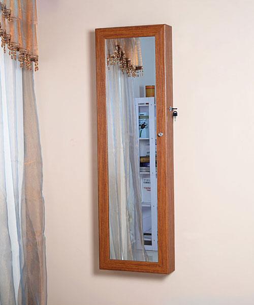 Wall-Mount and Over-the-Door Jewelry Cabinet - Mirrored, Jewelry Box